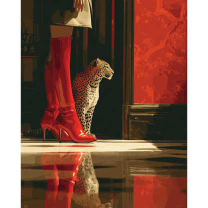 In the Red room | Paint by Number-Paint by numbers