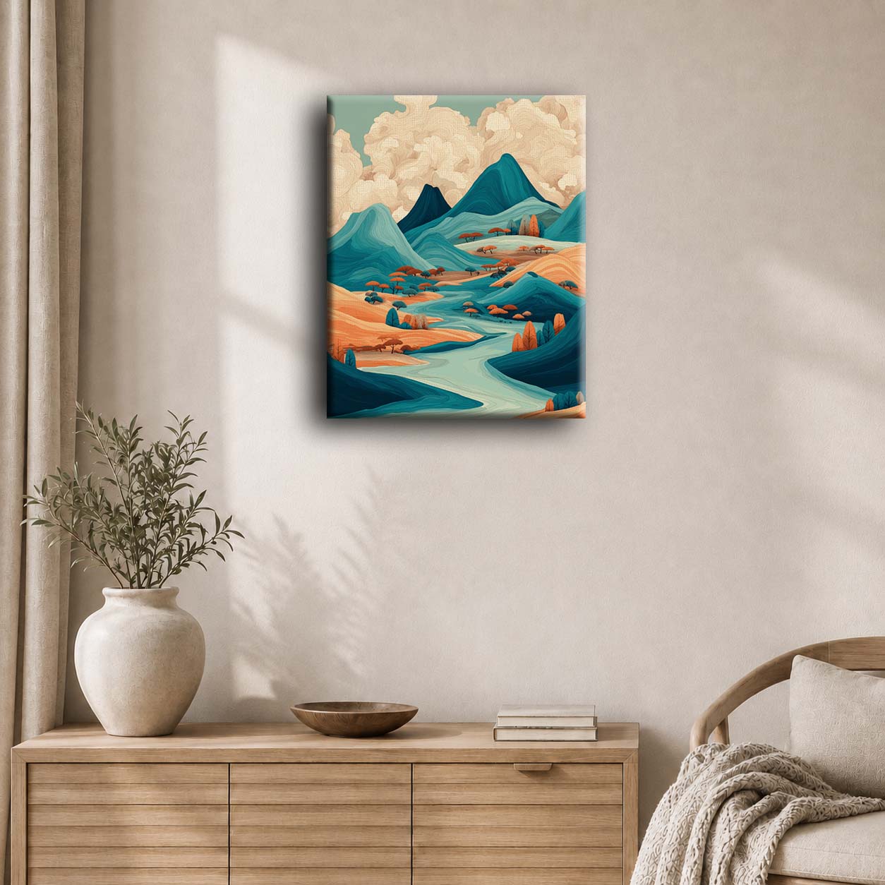 Japanese landscape | Paint by Number – Diy Art Club