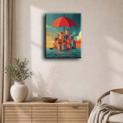 Under paraplyen | Maleri etter tall