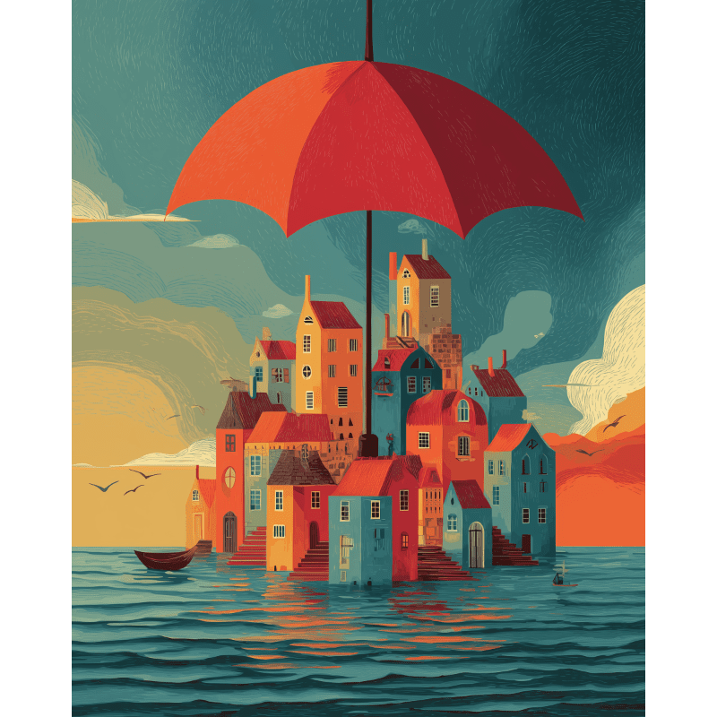 Under umbrella | Paint by Number-Paint by numbers