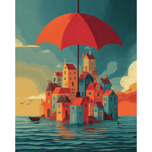 Sous le Parapluie - Peinture par numéros