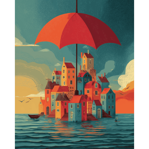 Under umbrella | Paint by Number