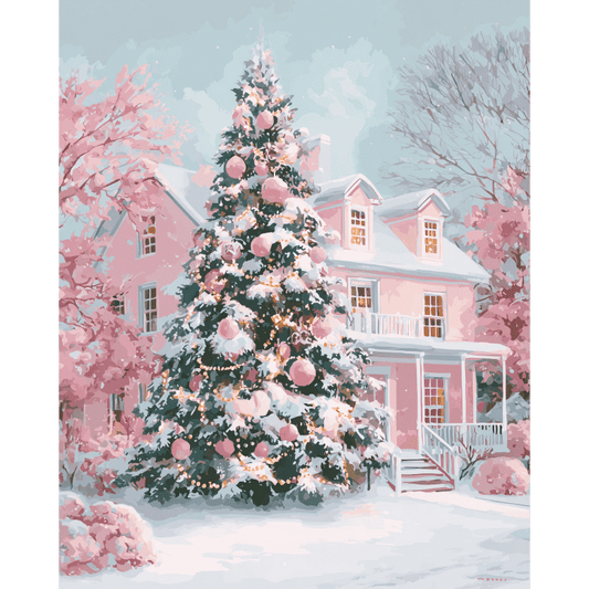 The Pink Noel | Paint by Number-Paint by numbers