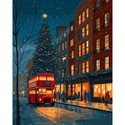Christmas Eve in London | Paint by Number-Paint by numbers