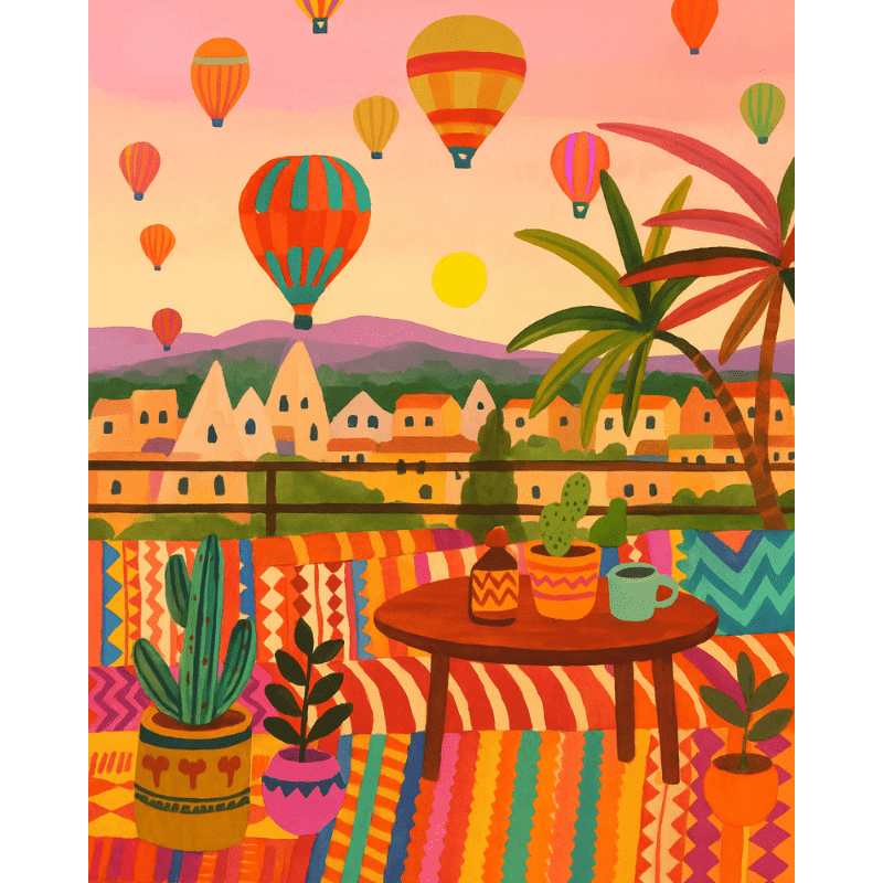 Vivid Cappadocia | Paint by Number-Paint by numbers