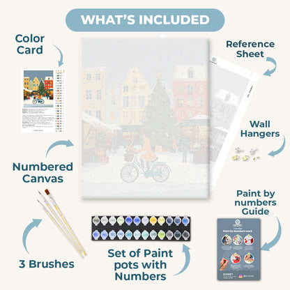 A festive Christmas market | Paint by Number