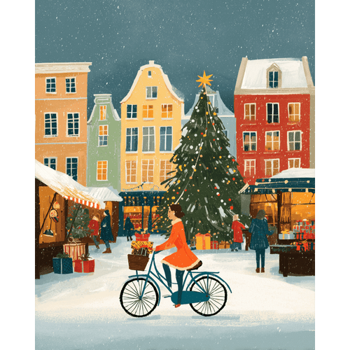 A festive Christmas market | Paint by Number