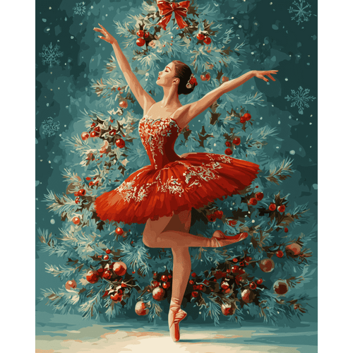 Festive ballerina | Paint by Number