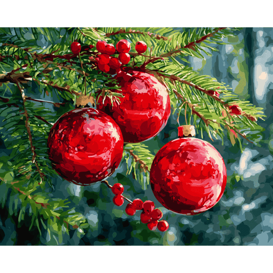 Christmas ornaments | Paint by Number-Paint by numbers