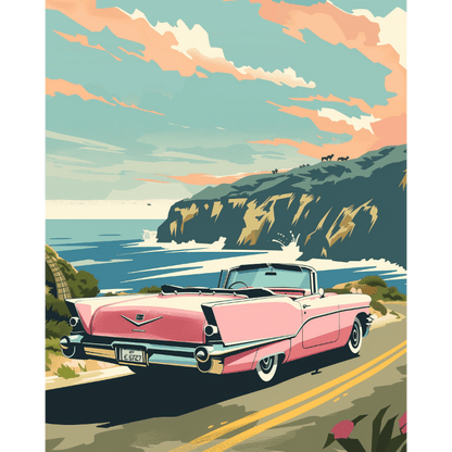 Coastal road trip | Paint by Number-Paint by numbers