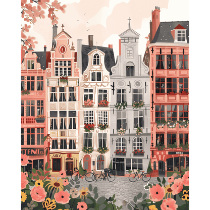 Belgium City | Paint by Number-Paint by numbers
