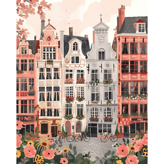 Belgium City | Paint by Number-Paint by numbers