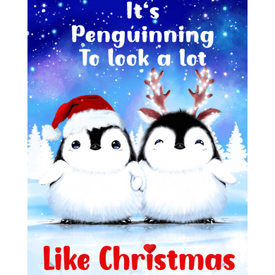 Christmas Penguins - By Tiny Tami | Paint by Number