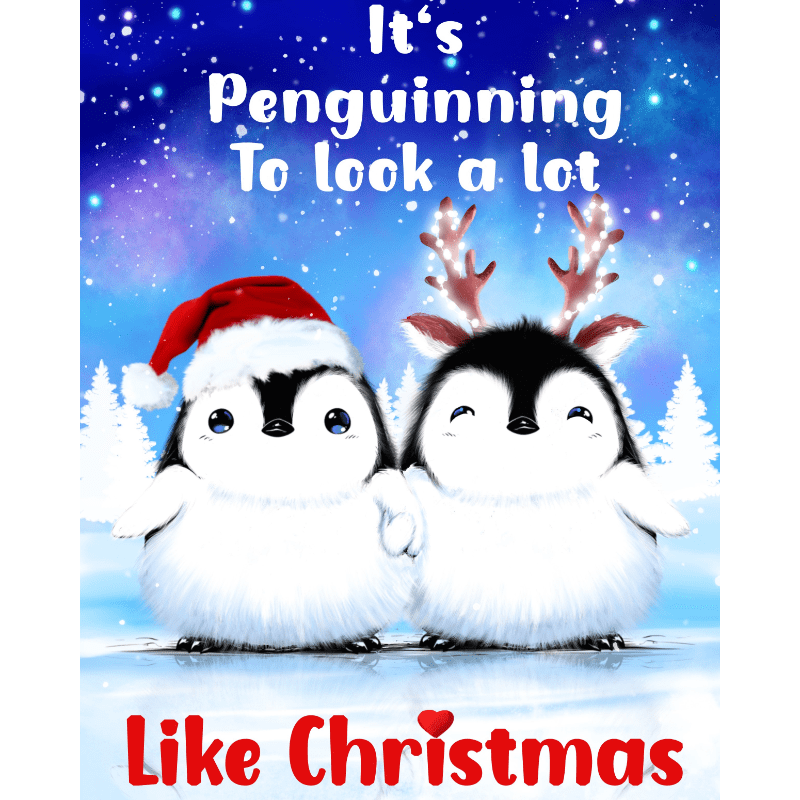Christmas Penguins   By Tiny Tami | Paint by Number