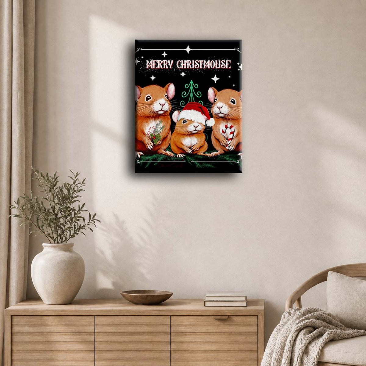 Merry Christmouse - By Tiny Tami | Paint by Number