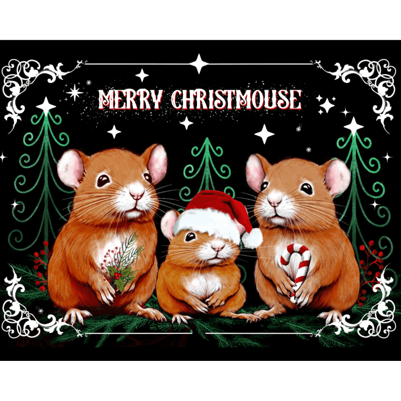 Merry Christmouse - By Tiny Tami | Paint by Number-Paint by numbers