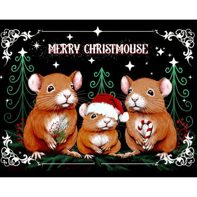 Merry Christmouse - By Tiny Tami | Paint by Number