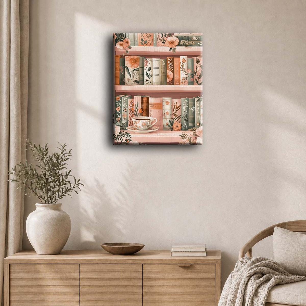 Blomstrende bibliotek | Maleri etter tall