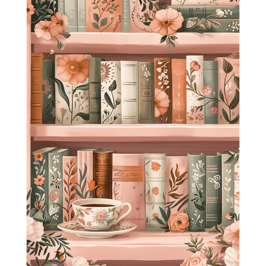 Blooming library | Paint by Number-Paint by numbers