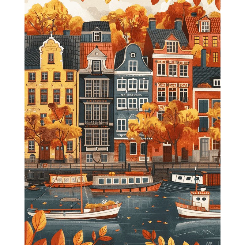 Nordic Autumn | Paint by Number-Paint by numbers