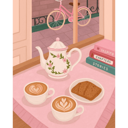 Romantic cafe | Paint by Number-Paint by numbers