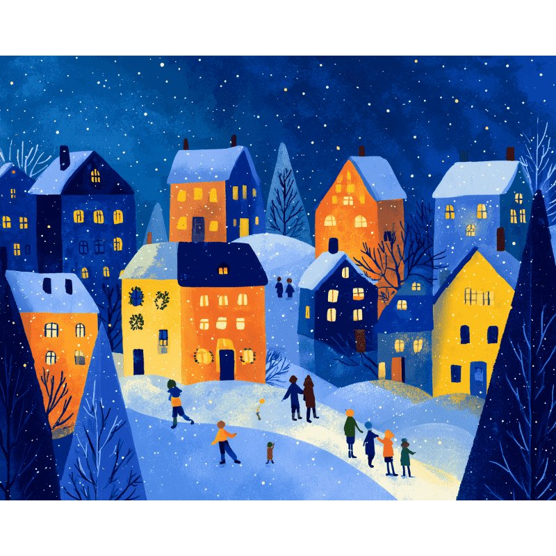 Twinkle town | Paint by Number-Paint by numbers