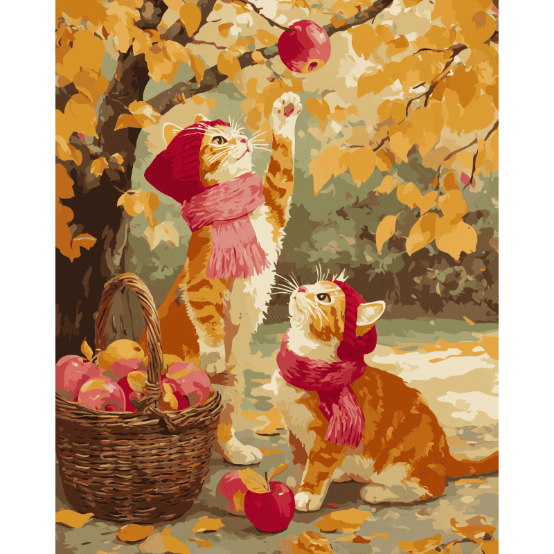 Apples picking | Paint by Number-Paint by numbers