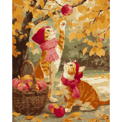 Apples picking | Paint by Number-Paint by numbers