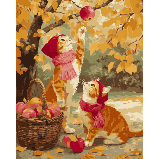 Apples picking | Paint by Number-Paint by numbers