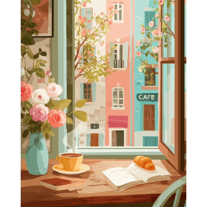 A writer's morning | Paint by Number-Paint by numbers