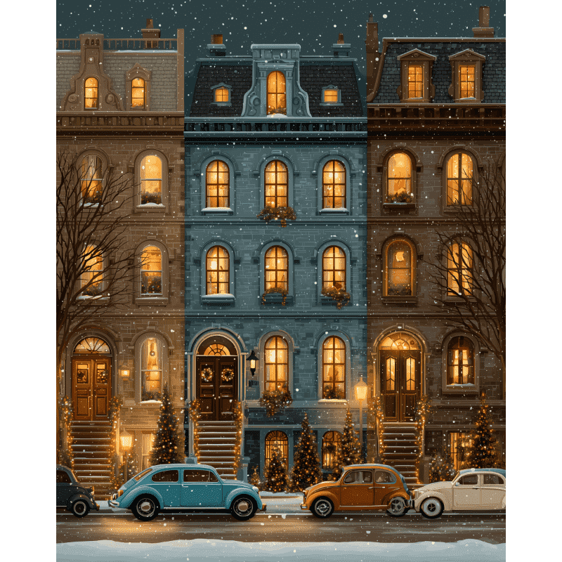 Charming neighborhood | Paint by Number-Paint by numbers