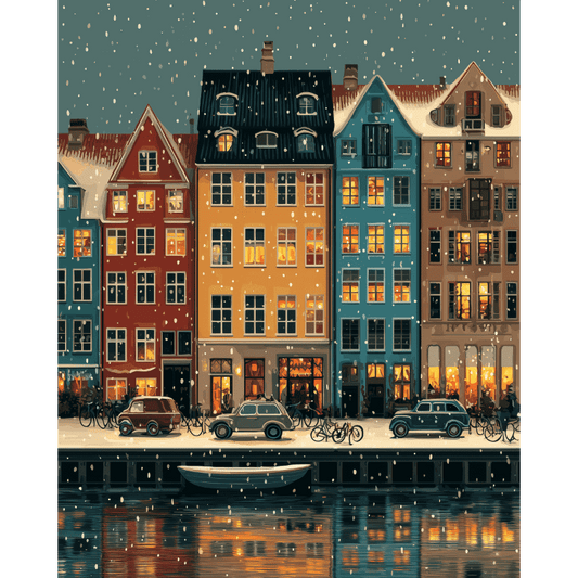 Winter in Copenhagen | Paint by Number-Paint by numbers