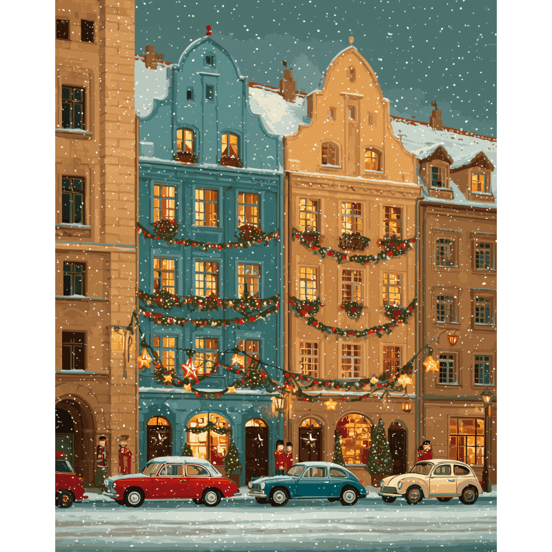 Festive Berlin | Paint by Number-Paint by numbers