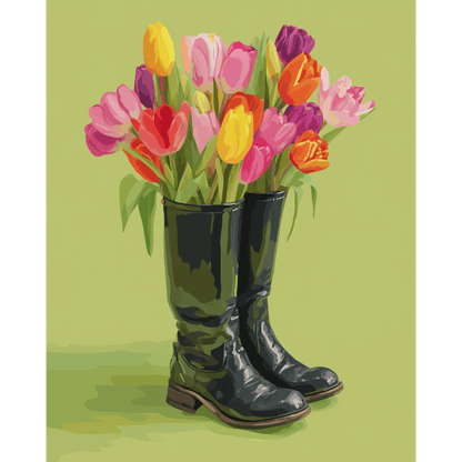 Floral steps | Paint by Number- Paint by Numbers