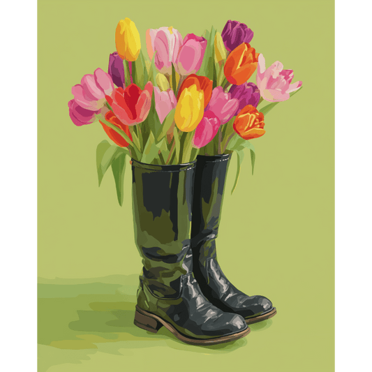 Floral steps | Paint by Number- Paint by Numbers