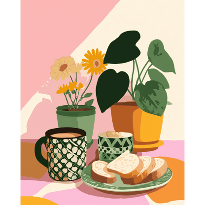 Breakfast table | Paint by Number- Paint by Numbers