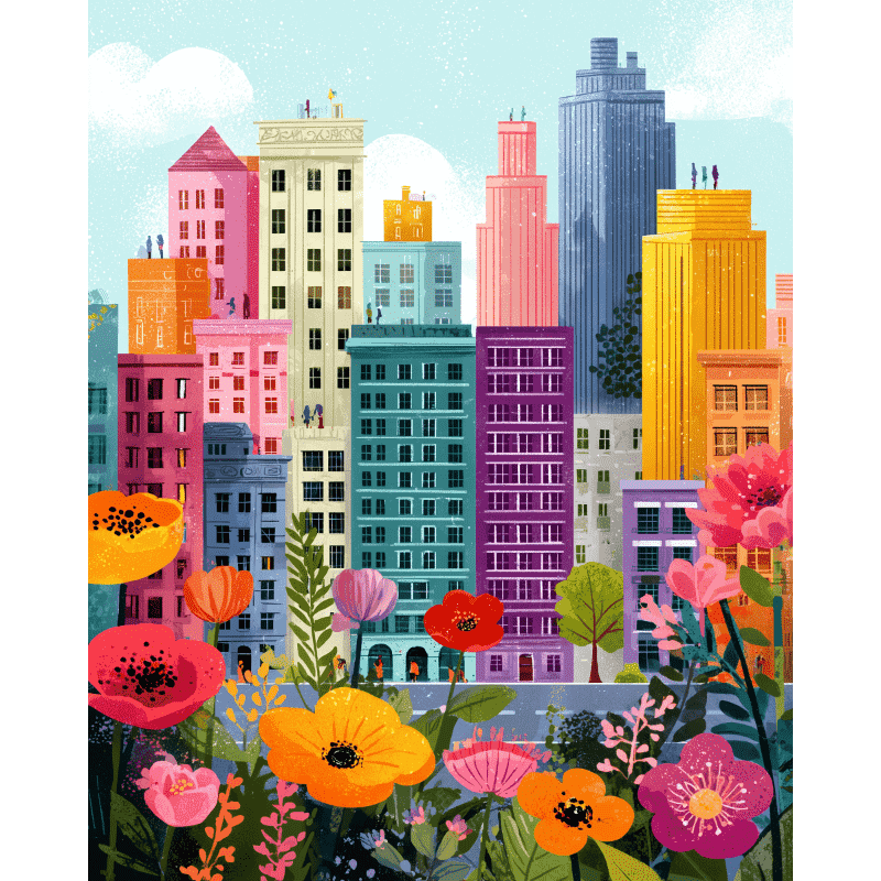 Metropolitan bloom | Paint by Number- Paint by Numbers