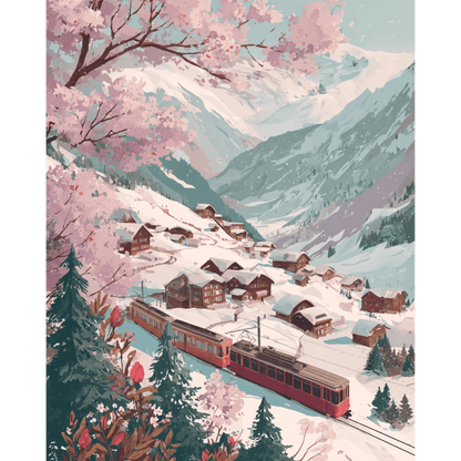 Alpine express | Paint by Number- Paint by Numbers