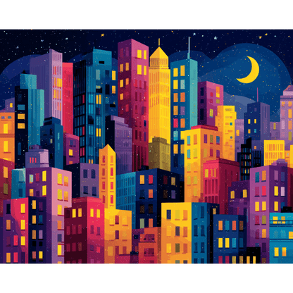 Urban glow | Paint by Number- Paint by Numbers
