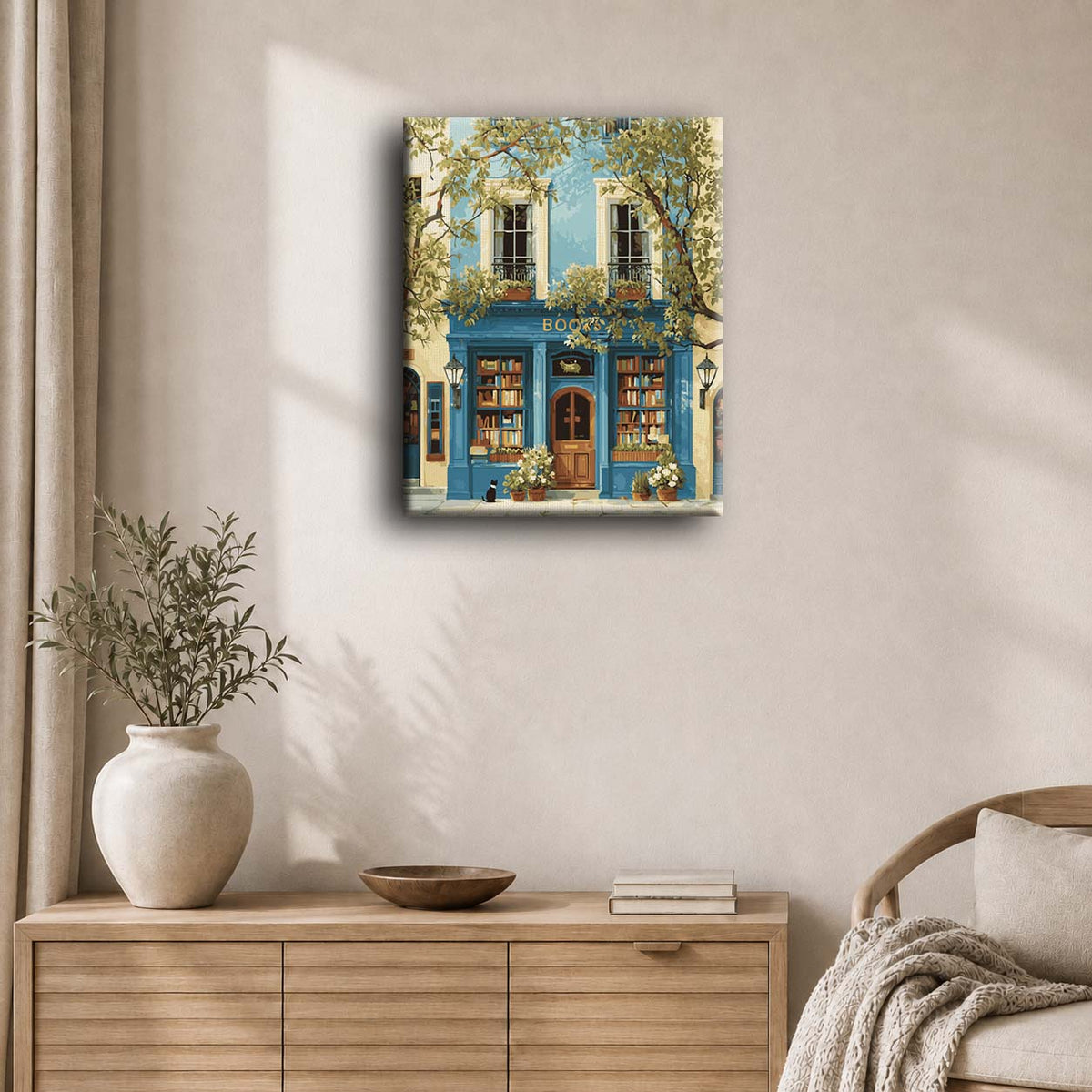 The Blue Bookshop | Paint by Number
