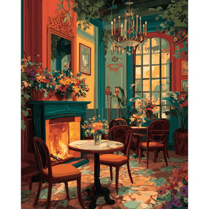 Art Deco salon | Paint by Number- Paint by Numbers