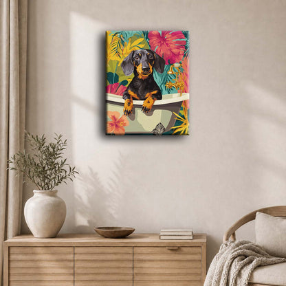 Tropical dachshund | Paint by Number