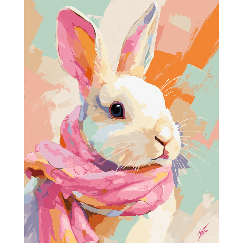 Pastel bunny | Paint by Number- Paint by Numbers