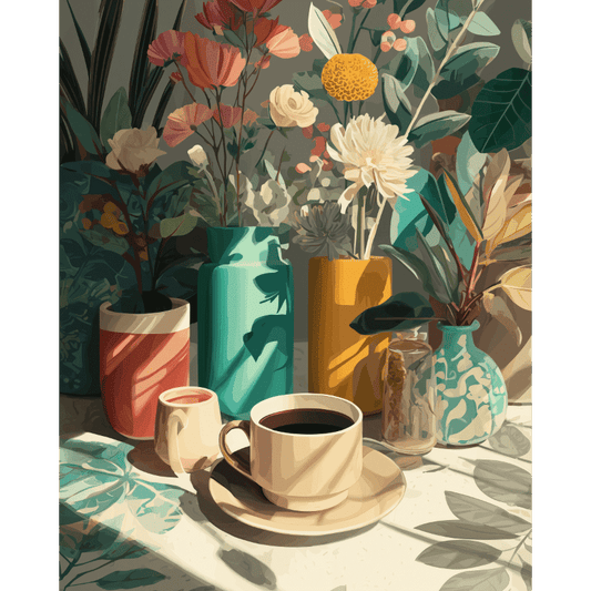 An afternoon coffee | Paint by Number- Paint by Numbers