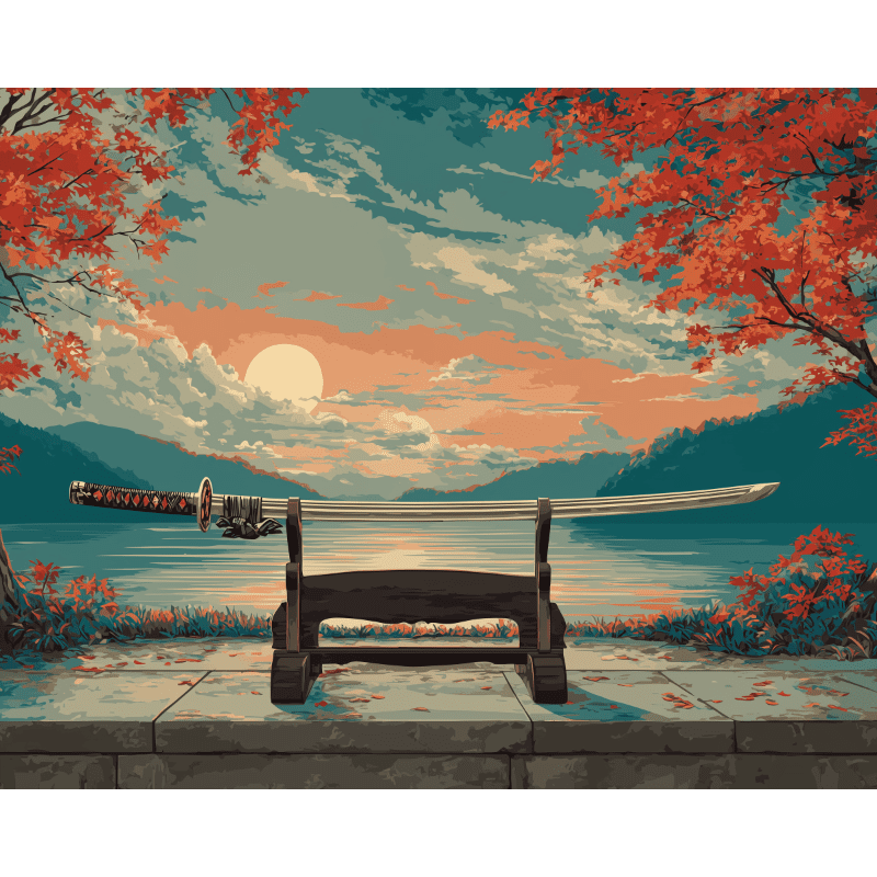 Shine of Katana | Paint by Number- Paint by Numbers