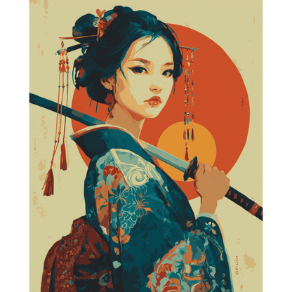 A warrior woman | Paint by Number- Paint by Numbers