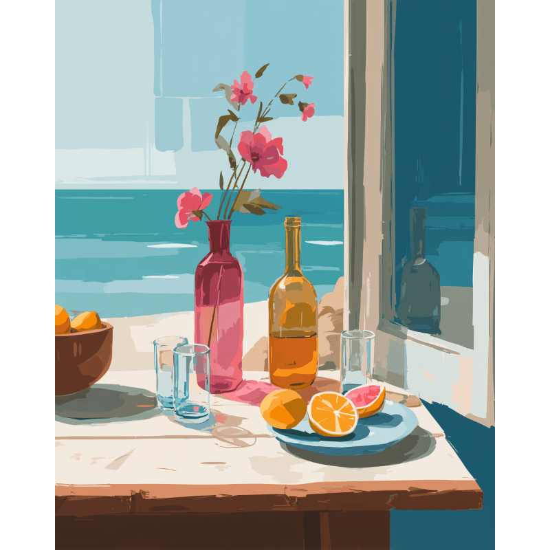 Seaside still life | Paint by Number- Paint by Numbers