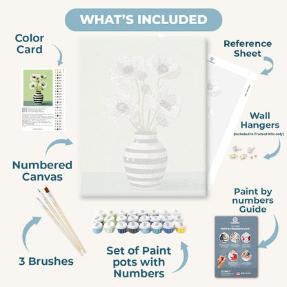 White flowers | Paint by Number