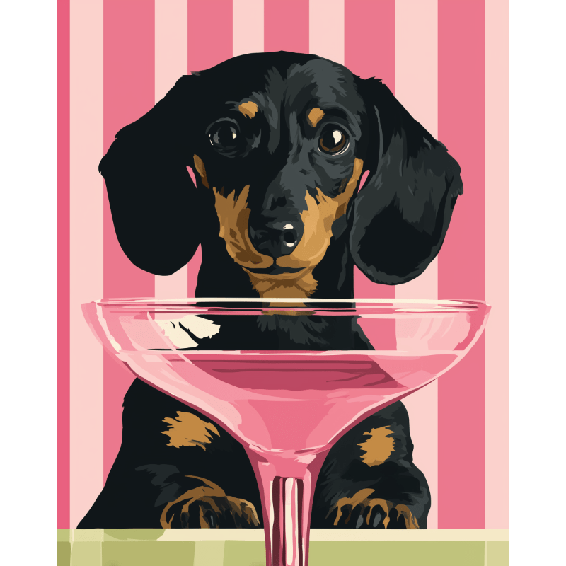 Cocktail dog | Paint by Number- Paint by Numbers