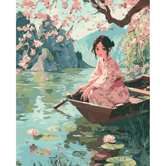 Under the Sakura | Paint by Number- Paint by Numbers